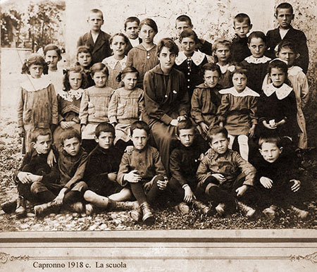 La classe scolastica nel 1918